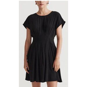 Madewell Women’s Size 2 The Lucie Black Pleated Mini Dress NEW